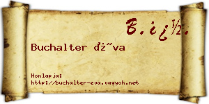 Buchalter Éva névjegykártya